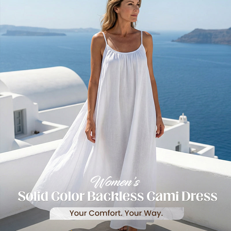 🏖️💕20K+ SOLD!⚡Women's Casual Backless Spaghetti Strap Maxi Dress🌟🌊