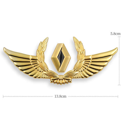 3D car gold body stickers to block scratches decorative stickers wings side label car logo stickers