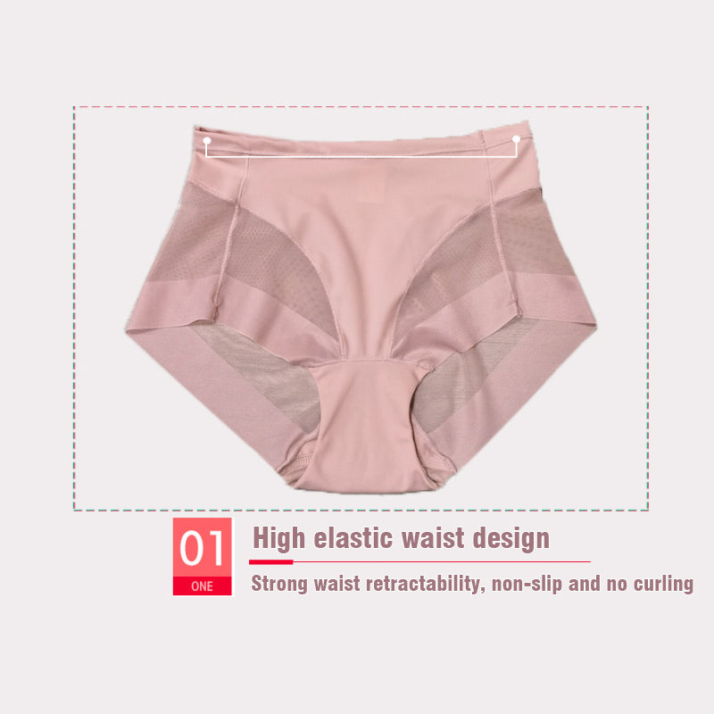 🎁(4 pieces) Buy 1 get 3 free ⏳High Waist Ice Silk Seamless Shaping Briefs