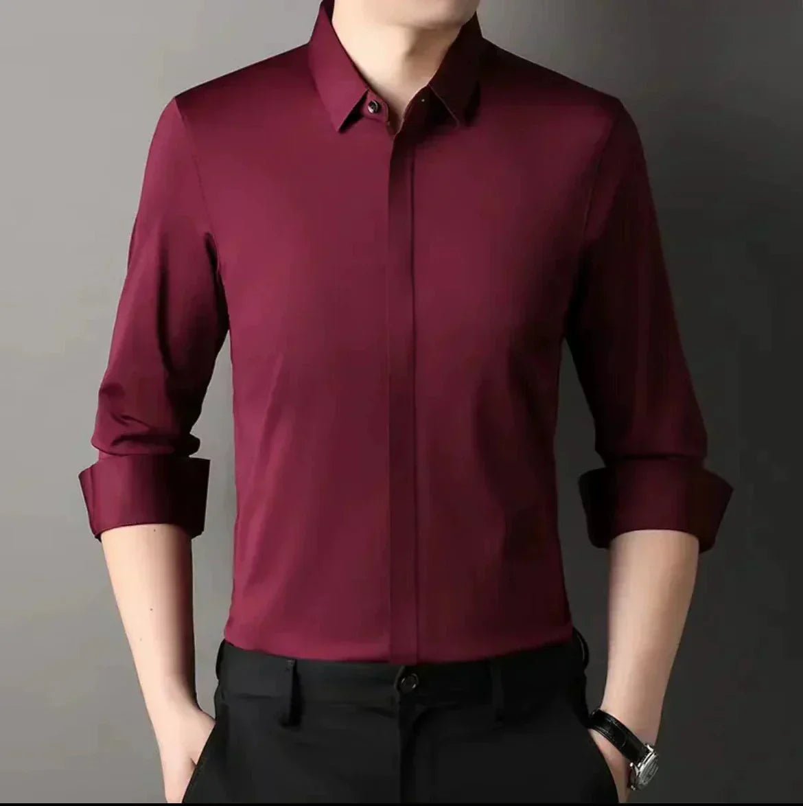 🎉2025 New Products Hot Sale✨Men's Wrinkle-Free Button-Down Shirt