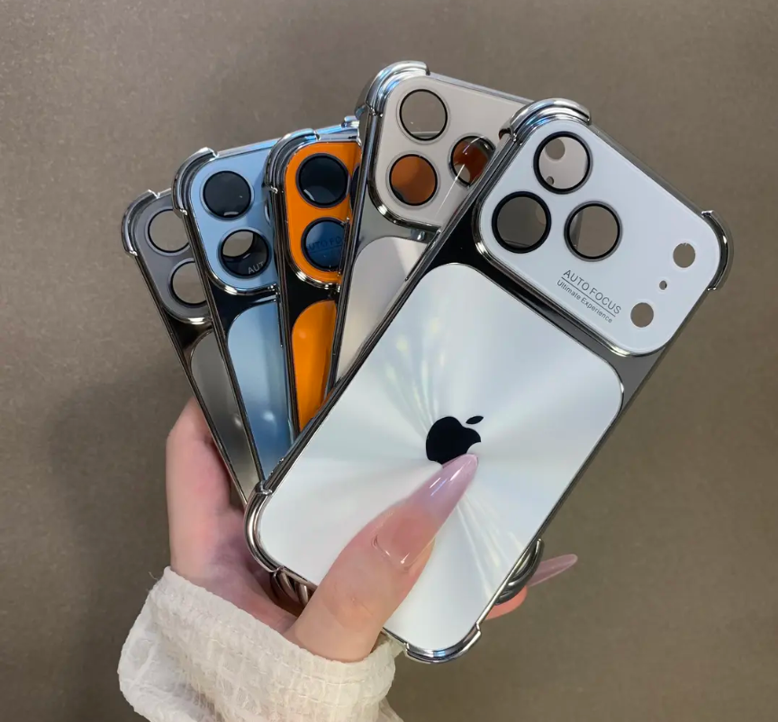 Full-size Shockproof Phone Case with AI button and CD Pattern for iPhone Series