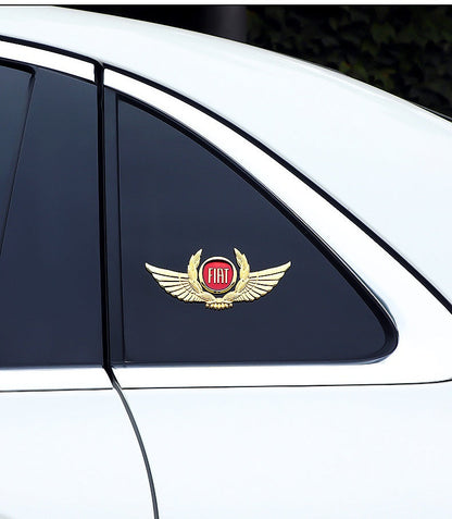 3D car gold body stickers to block scratches decorative stickers wings side label car logo stickers