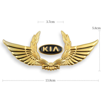 3D car gold body stickers to block scratches decorative stickers wings side label car logo stickers