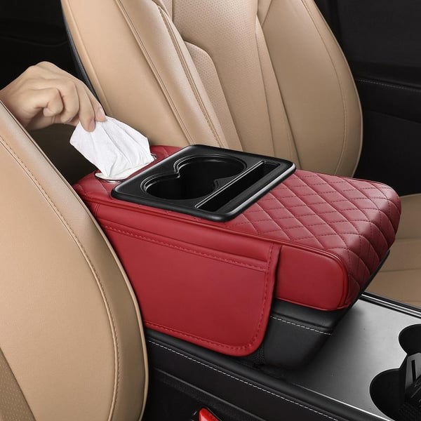Multifunctional PU Leather Car Armrest Box Mat