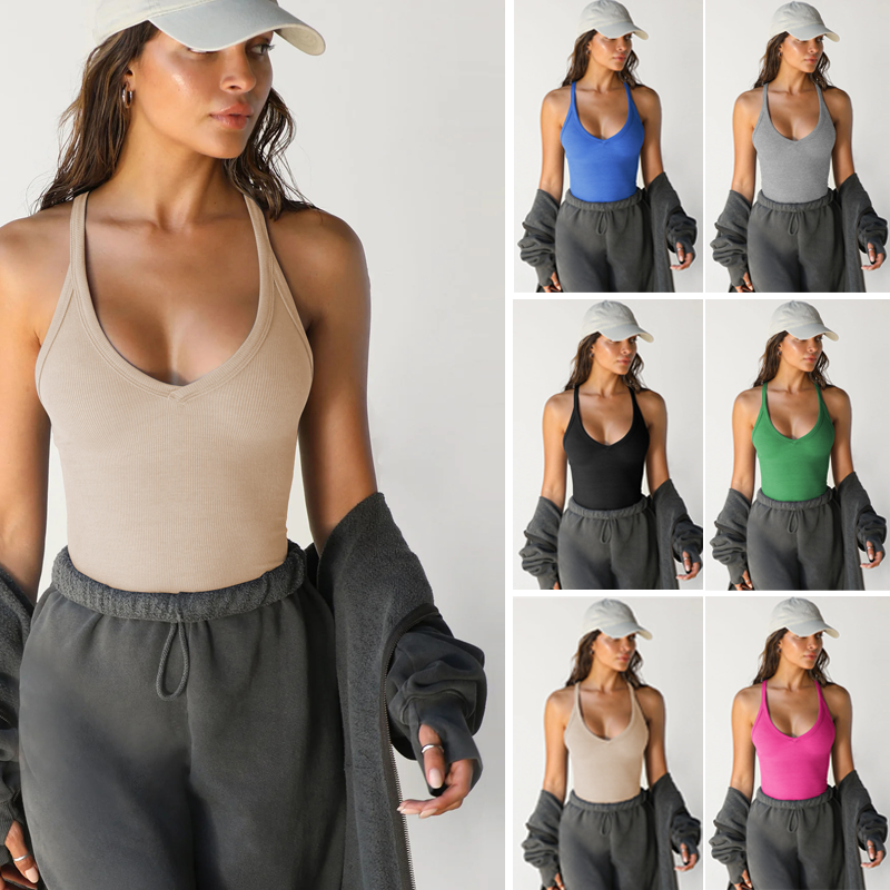 ✨ Effortless Style, Everyday Comfort - Deep V-Neck Tank Top ✨