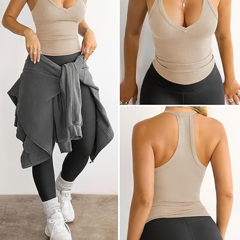 ✨ Effortless Style, Everyday Comfort - Deep V-Neck Tank Top ✨