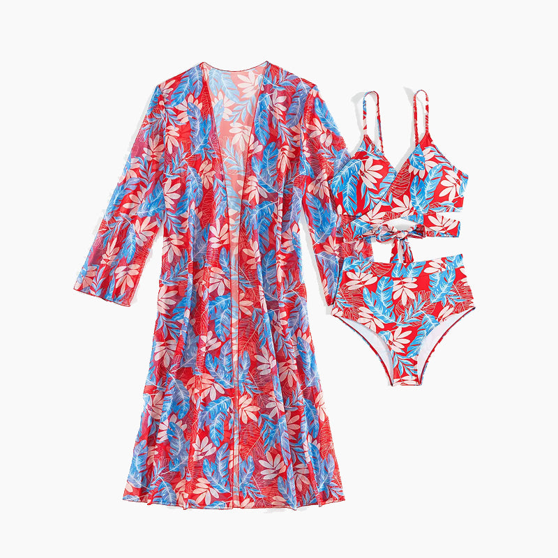 Women's 3-Piece Sexy Floral Print Swimsuit