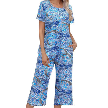 🎁Hot Sale 50% OFF⏳Women's Printed Top & Pants Sleepwear Set