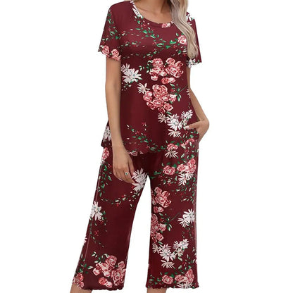 🎁Hot Sale 50% OFF⏳Women's Printed Top & Pants Sleepwear Set
