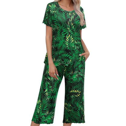 🎁Hot Sale 50% OFF⏳Women's Printed Top & Pants Sleepwear Set