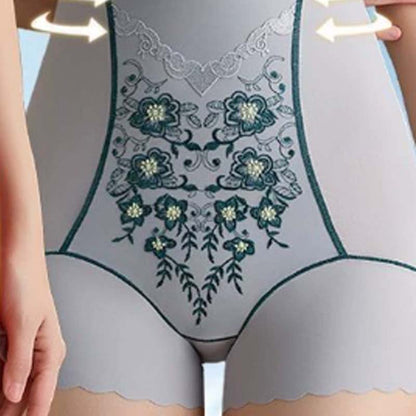 Women's Embroidered High-Waist Tummy Control Briefs