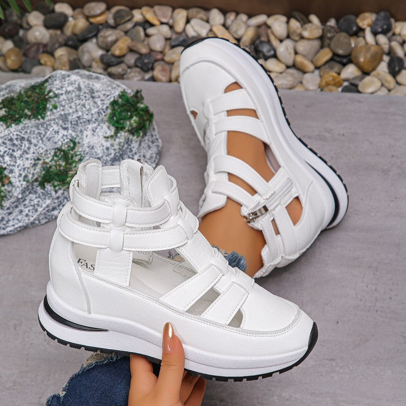 ⏳Time-Limited Special⏰Women's Fashion Breathable Wedge Sandals with Side Zipper Closure